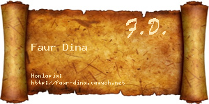 Faur Dina névjegykártya